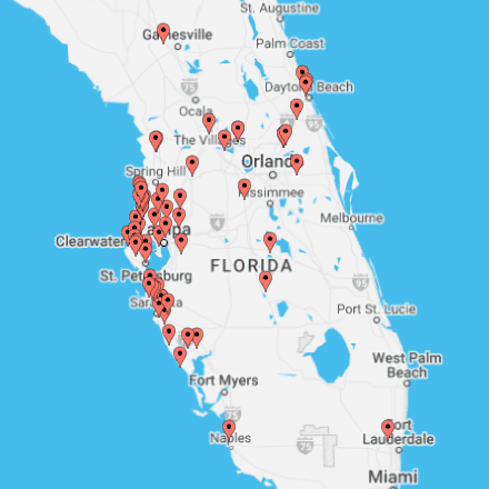 properties on Florida map